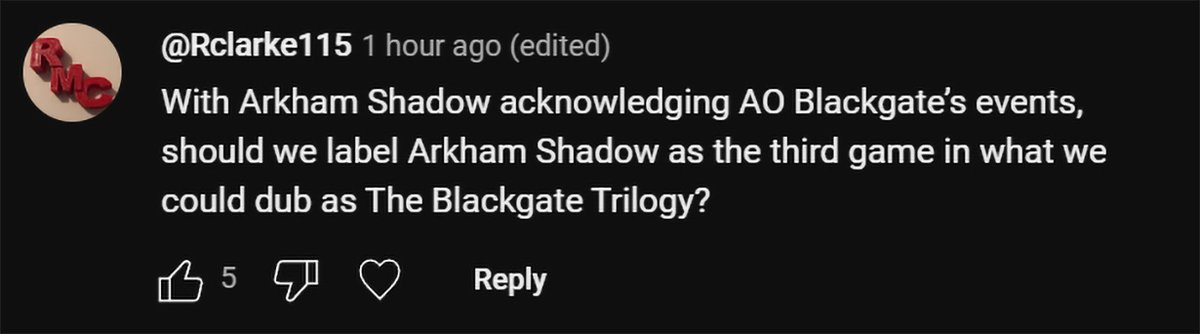 ArkhamVideos's tweet photo. I really like the idea of calling Arkham Origins, AO: Blackgate, and Arkham Shadow the "Blackgate Trilogy". Three distinct games, from three different studios, across three unique genres (3rd person, 2.5D, VR), but one cohesive story. The Arkham series is something special. https://t.co/TZrY7cdgdp