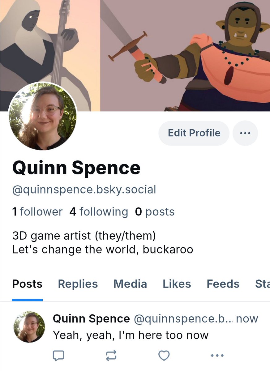 I've been on the other app for a minute, but now I'm actually doing something with it - follow me? 🔷️🦋