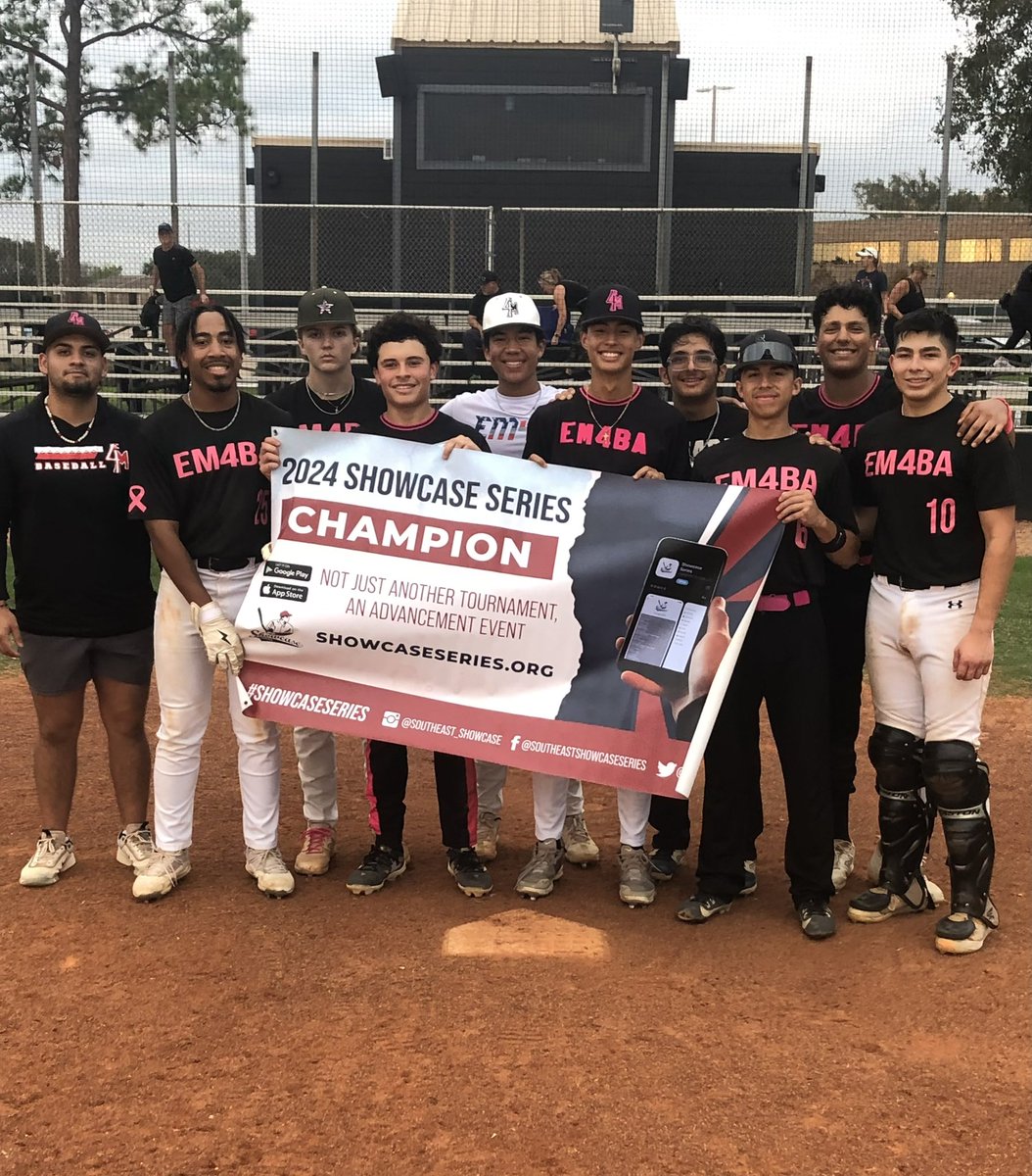 Congrats to Showcase Series @ Alvin CC High School Division Champions EM4 Baseball Academy Scout! #ShowcaseSeries