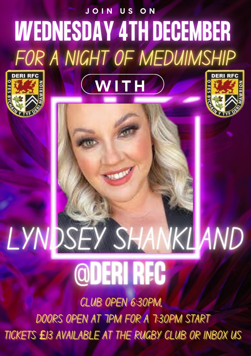 Next event at the club…… tickets available…contact 07960567787