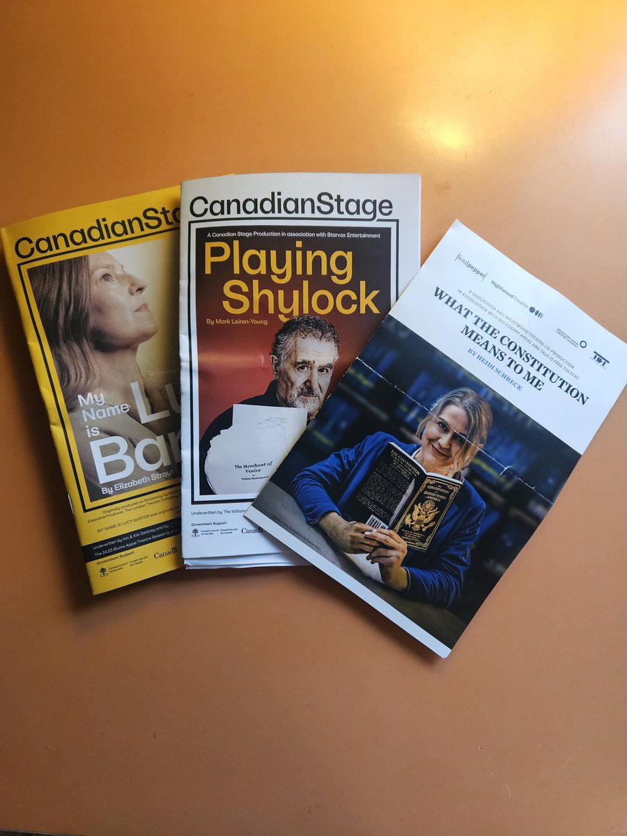 This week, was fortunate to see (mostly) solo shows, feat. Maev Beaty on memory &amp; family; Saul Rubinek on art &amp; antisemitism; @ericwoolfe on insanity &amp; The Elder Gods; &amp; Amy Rutherford on political+personal. Gr8 stuff, but now crave an ensemble comedy (INTERIOR DESIGN?) #TheaTO