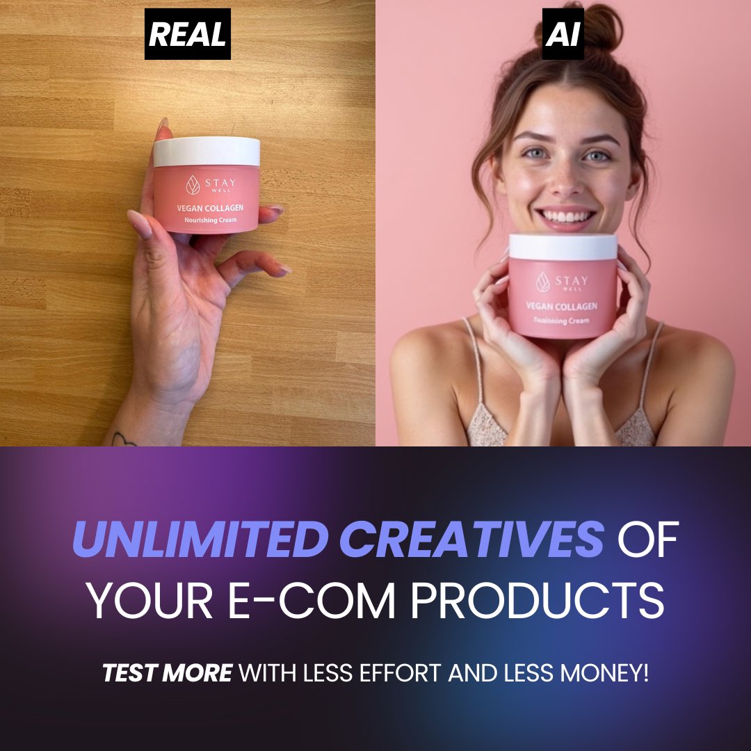 tryaistudios's tweet photo. Boost e-commerce revenues with AISTUDIOS🚀 50%OFF now -> https://t.co/NWr73CQSfc 💥 #ecommerce #ecomtips #facebookads #ecomcreatives https://t.co/uN68QBqs4v