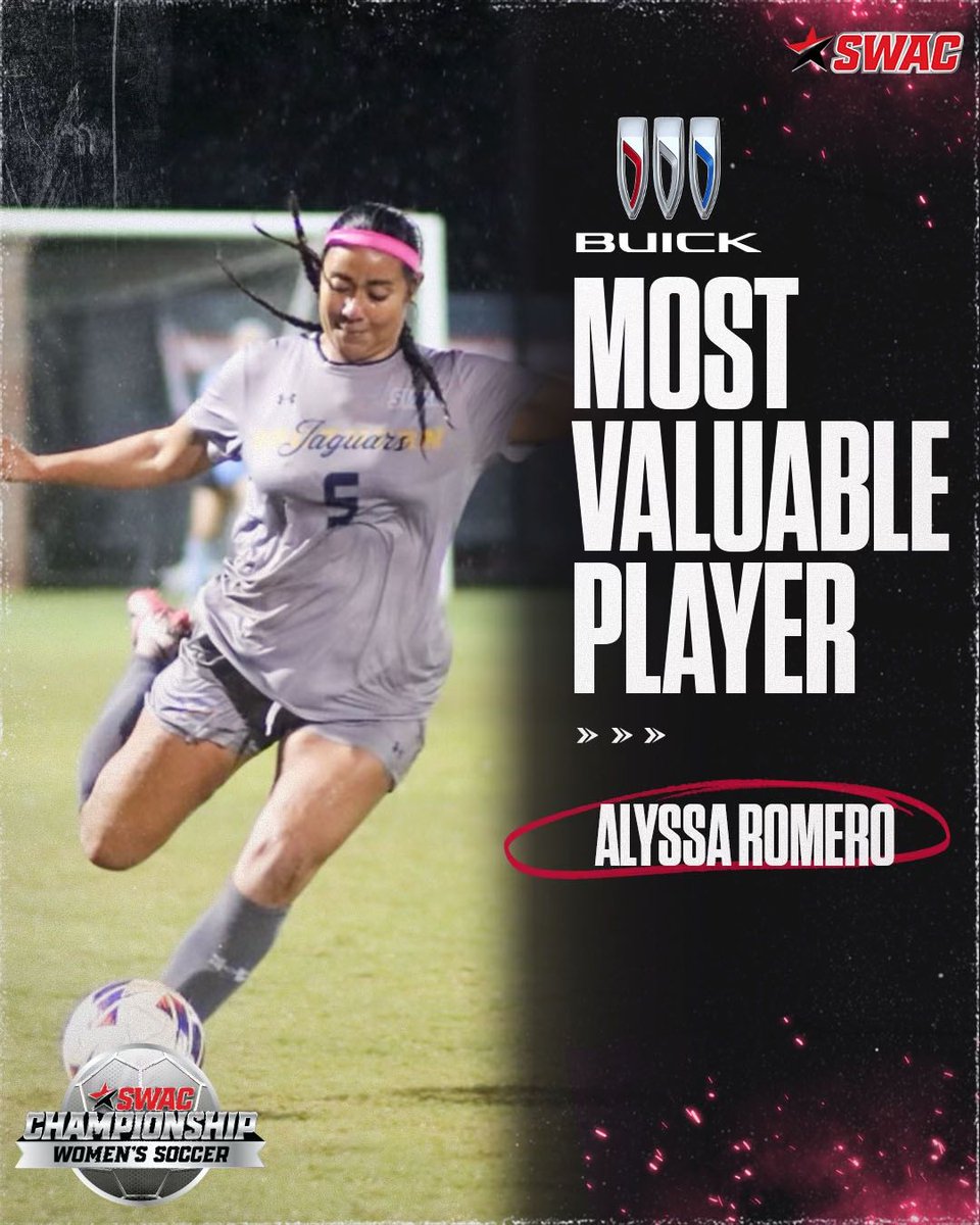 M-V-P!

Congratulations to Alyssa Romero on being named the 2024 SWAC Women’s Soccer Tournament MVP! 

#SWACWSOC | #BuildingChampionsForLife