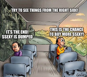 GM lucky $SEXY Lovers! 😎

$SEXY NEVER leaves you!  🤝❤️

#SexyMemeAI #Polygon #ToTheMoon #Always #Crypto #Sexy #Gem #100x #1000X #Meme