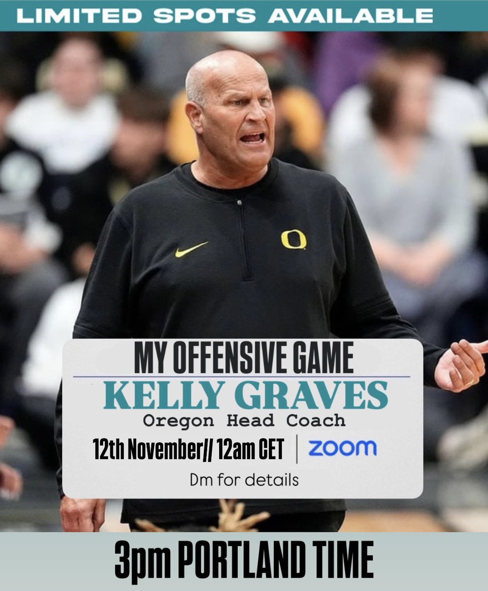 Kelly Graves Oregon Head Coach Lecture 🏀 Dm for details !