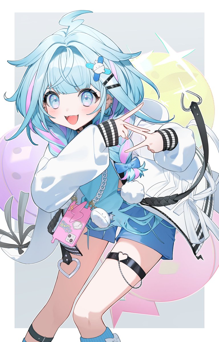 いなずまぴーす❕💙 #すくすく枢 #水宮枢