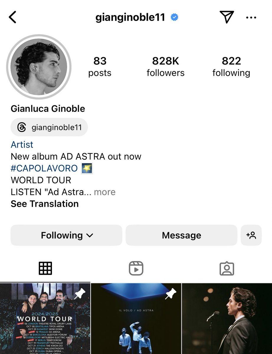 ChooseLoveHope's tweet photo. For new Chile fans wondering who the very handsome Italian singer is ❤️ His name is Gianluca Ginoble and here is his Instagram page 🔥🔥🔥 Follow him and show lots of support for him ❤️ #ilvolo #Teleton2024chile #Teleton2024 #Teleton #TeletonChile #GianlucaGinoble https://t.co/OyfY92OESR