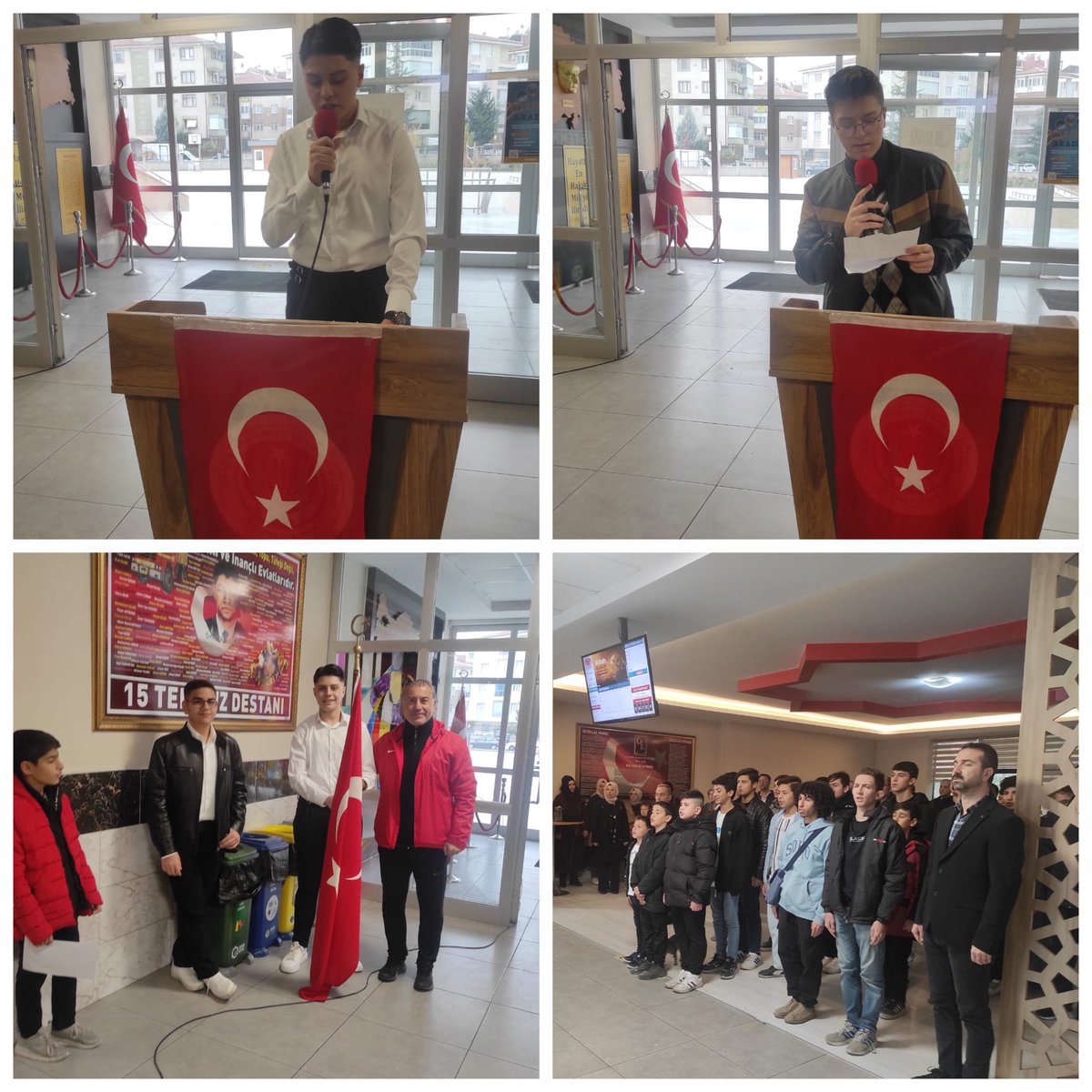 Ulu Önder Mustafa Kemal ATATÜRK, aramızdan ayrılışının 86. yılında anıldı.
Okulumuzda yapılan törene tüm öğretmen ve öğrencilerimiz katıldı. 
Programda emeği geçen öğretmen ve öğrencilerimize teşekkür ediyoruz.
<a href="/tcmeb/">Millî Eğitim Bakanlığı</a> 
<a href="/konyamem/">Konya İl MEM</a> 
<a href="/selcukluilcemem/">Selçuklu İlçe Milli Eğitim Müdürlüğü</a> 
<a href="/gokhanmurat1/">Murat YİĞİT</a>