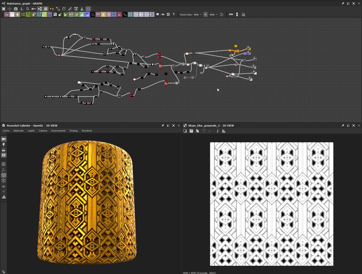 Day 9-10 of #nodevember2024, Dwarven Forge #blender #geometrynodes #procedural #substancedesigner