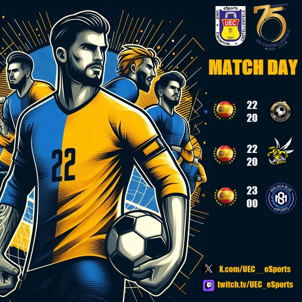 TGT eSports (@esportstgt) on Twitter photo #UECeSports | 🟡🔵
📅 Dilluns 11 de novembre
Comença la nova temporada de la competició <a href="/IVFA_Spain/">IVFA Spain</a> !
<a href="/IVFA_Spain/">IVFA Spain</a>
22:20 VS <a href="/MagoPop_esports/">Magopop_eSports</a>
<a href="/IVFA_Spain/">IVFA Spain</a>
23:00 VS <a href="/WeewKlas/">Weewklas eSports | Clubes Pro</a>
<a href="/IVFA_Spain/">IVFA Spain</a>
23:20 VS <a href="/Malaga_Blue/">Malaga Blue</a>
#SomHiGrocs 💛💙 #UECeSports | 🟡🔵
📅 Dilluns 11 de novembre
Comença la nova temporada de la competició <a href="/IVFA_Spain/">IVFA Spain</a> !
<a href="/IVFA_Spain/">IVFA Spain</a>
22:20 VS <a href="/MagoPop_esports/">Magopop_eSports</a>
<a href="/IVFA_Spain/">IVFA Spain</a>
23:00 VS <a href="/WeewKlas/">Weewklas eSports | Clubes Pro</a>
<a href="/IVFA_Spain/">IVFA Spain</a>
23:20 VS <a href="/Malaga_Blue/">Malaga Blue</a>
#SomHiGrocs 💛💙