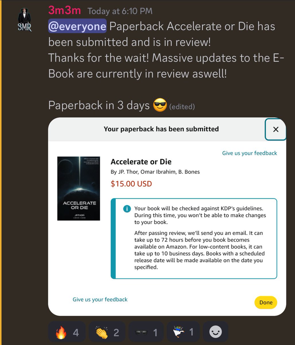 Paperback is in review, live in 3 days.
Same thing with updates to the E-Book.
Massive changes 🔥🔥🔥