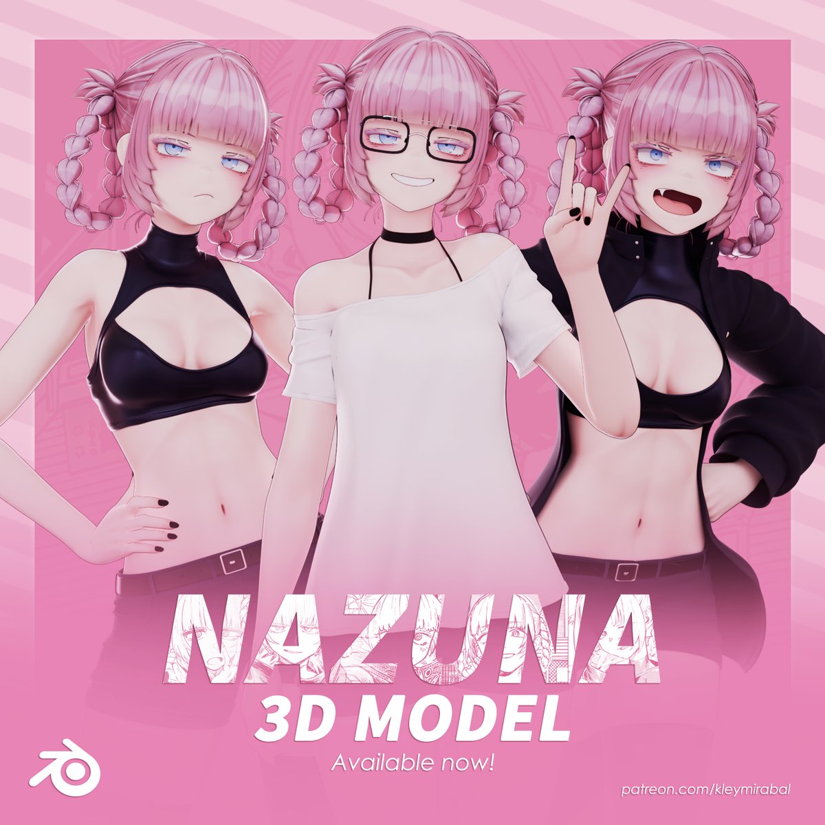 Kleymir_'s tweet image. After a month of hard work and little rest I can say that Nazuna's model is completely finished✨, I hope you enjoy it as much as I did working with her, see you in a few days with Frieren's model 🗿
#よふかしのうた #3DCG #Blender #3dmodeling #b3d