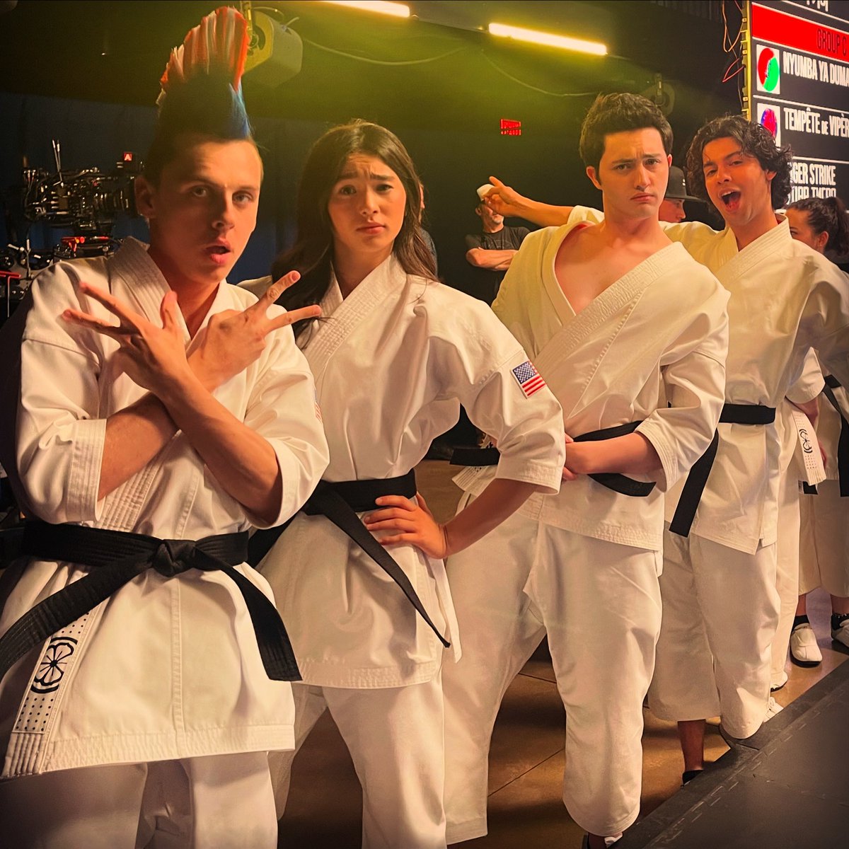 Five days until the moment of truth! Get your game faces on! #CobraKai #BehindTheScenes #Netflix