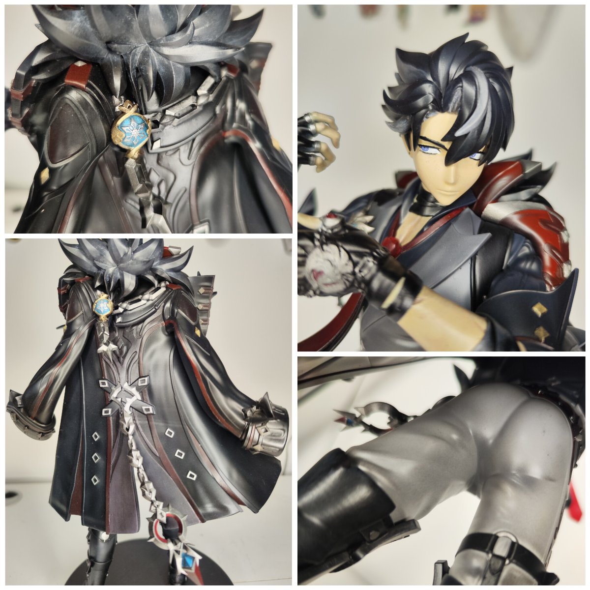 TunajCosplay's tweet photo. I have the bestest friends ever! @MissAutumn20 and @kon__art gifted me this Resin print of Wriothesley and now it was my task (and honor) to paint him. The finished figurine is 42cm high, scale 1:5. I used Airbrush colors, acrylics and very small brushes.
Do you like the result? https://t.co/0F91MfgDAS
