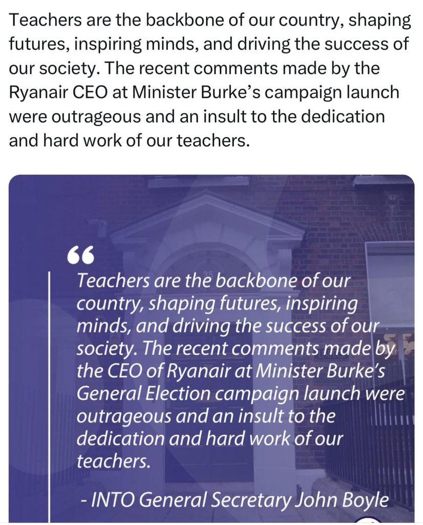 This is a disgrace and shows what FG think of our great teachers throughout this country. It’s no wonder that so many of our young teachers are leaving this country &amp; we have a shortage in so many areas. 
We need to do more to encourage people into teaching and I for one if