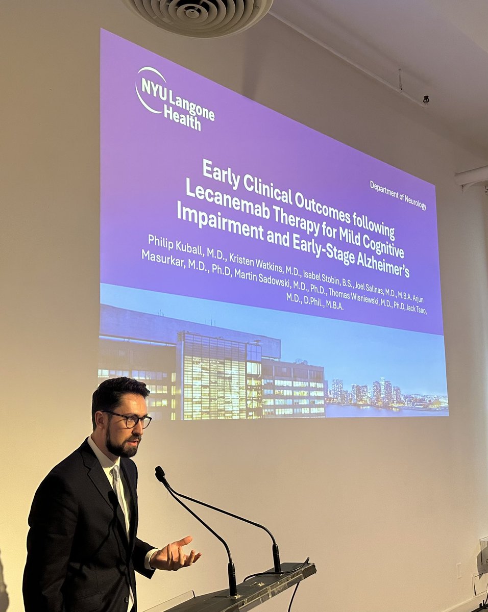 Dr. Kuball, one of our chief residents, absolutely CRUSHED IT with his presentation at the New York State Neurological Society meeting. We are so proud of you!! 🧠