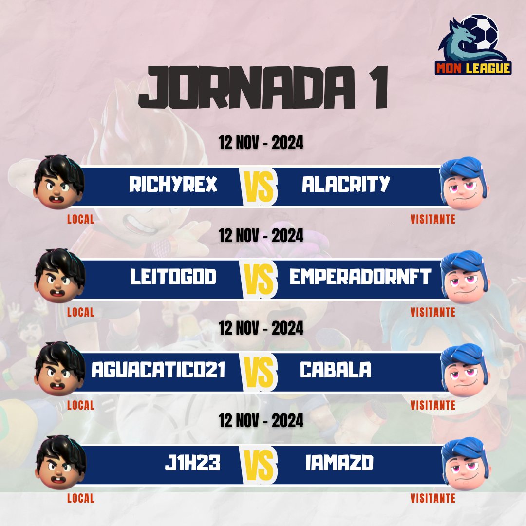 MonLeague's tweet photo. Ya tenemos aquí la primera jornada de la semana, suerte a todos los competidores. 

#MonkensLeague https://t.co/RtBeeuEeAd