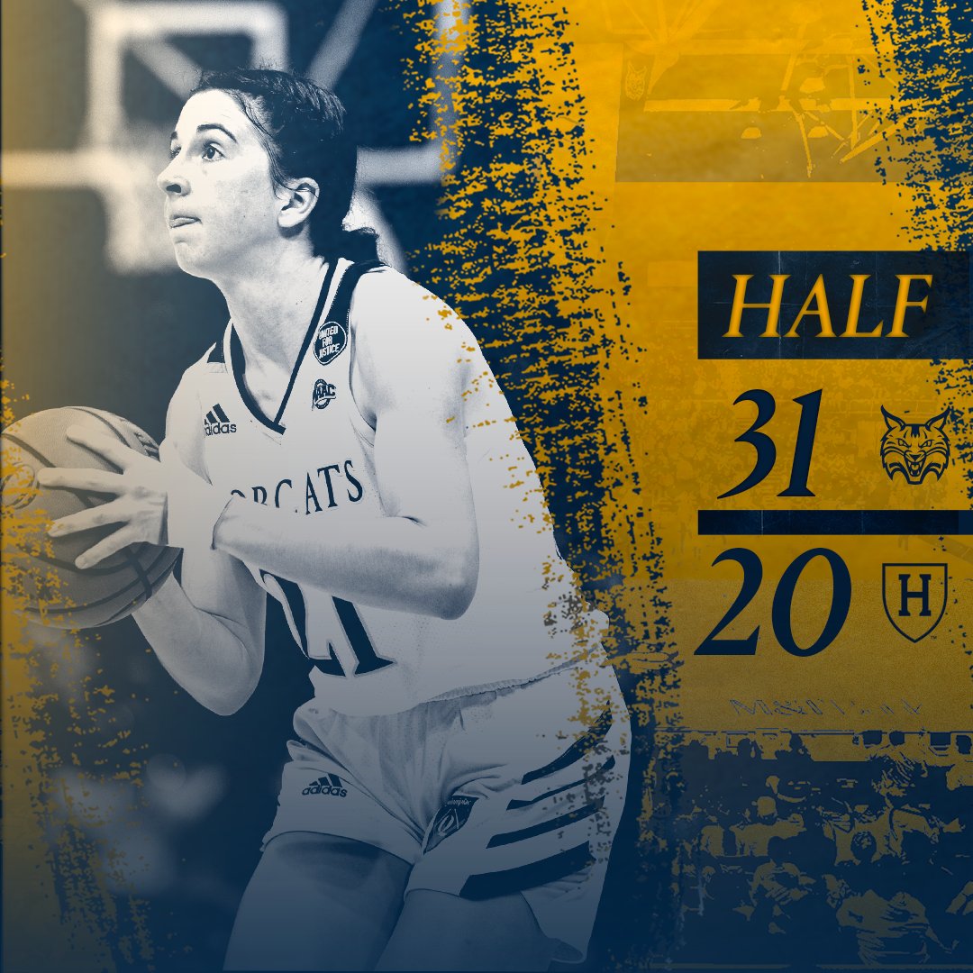 Bobcats +11 at the half 😎 

#BeGreatToday