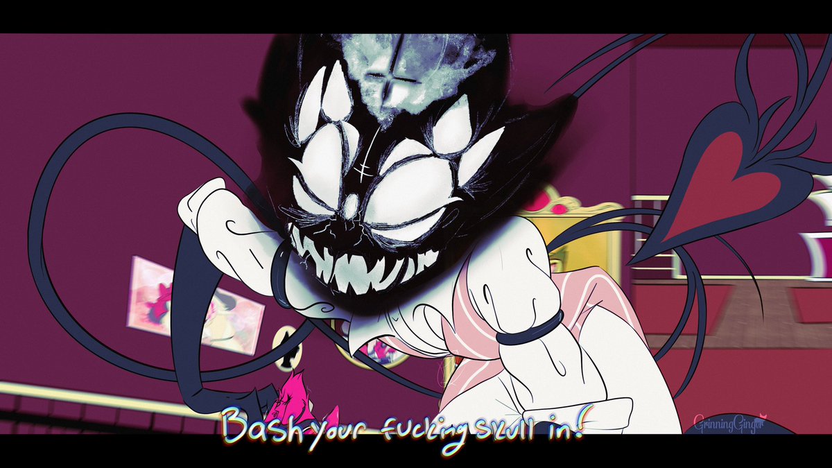 GingerGrinning's tweet photo. (2/2) #HazbinHotel #radioapple #Alastor #LuciferMorningstar https://t.co/VraaP8Pdn8