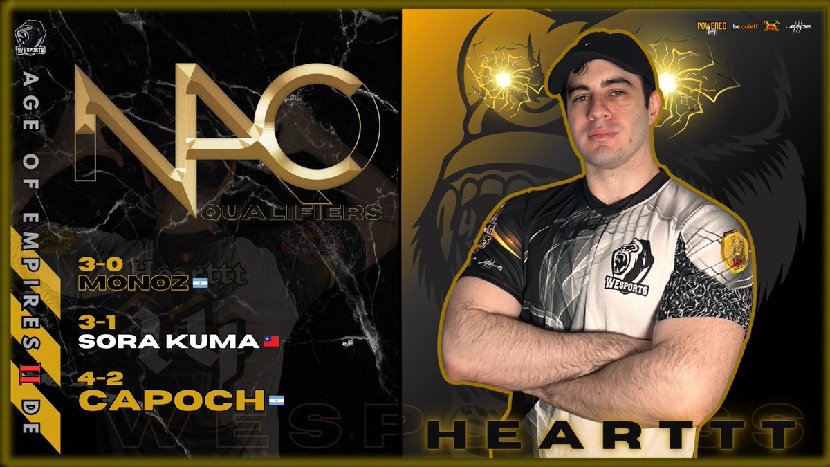 LFG! <a href="/HeartttAoE/">Hearttt</a>! Very well played and the run of great form continues in 2024!

Both WeSports players going to Berlin at <a href="/GamerLegionAoE/">GamerLegion AoE</a>'s Noble Apartment Cup!