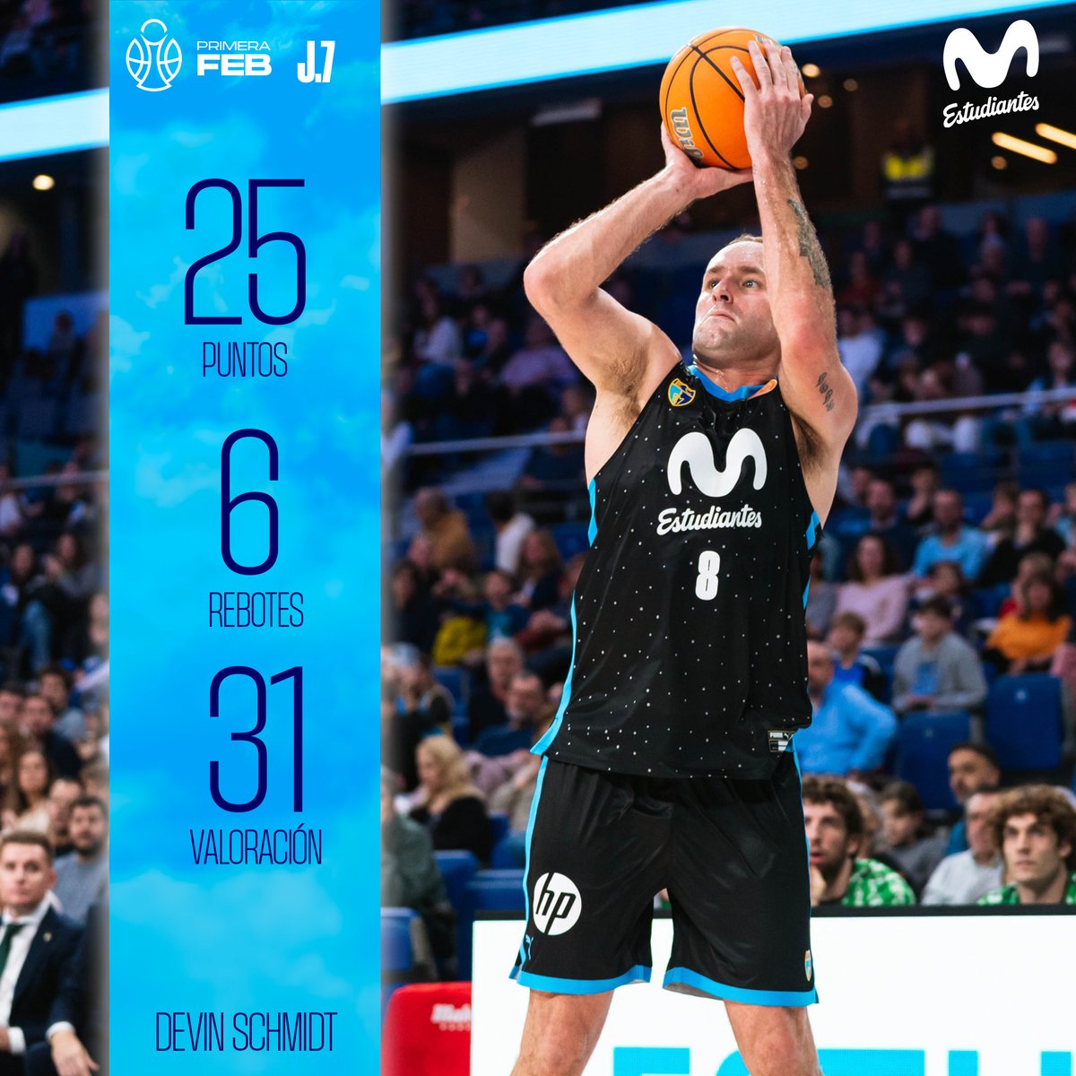 MVP: el mejor del encuentro <a href="/SchmidtD5/">Devin Schmidt</a> 🔥💙

#PrimeraFEB #MovistarEstudiantesRealBetisBaloncesto