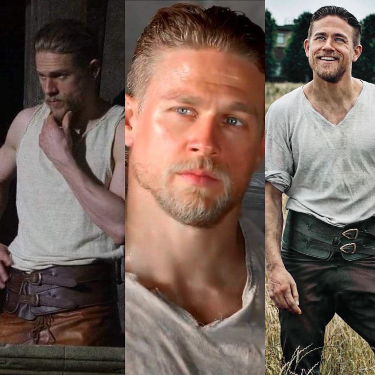 BlueFlamingos7's tweet photo. #KingArthur 🗡️ #charliehunnam #thoselips 💋#hotinleatherpants ❤️🔥 #bestillmyheart 💗 #sexiestmanalive #theonlyking 👑 #starpower 💫 #guyritchiemovie2017 #legendofthesword https://t.co/OMX7lqcLVr