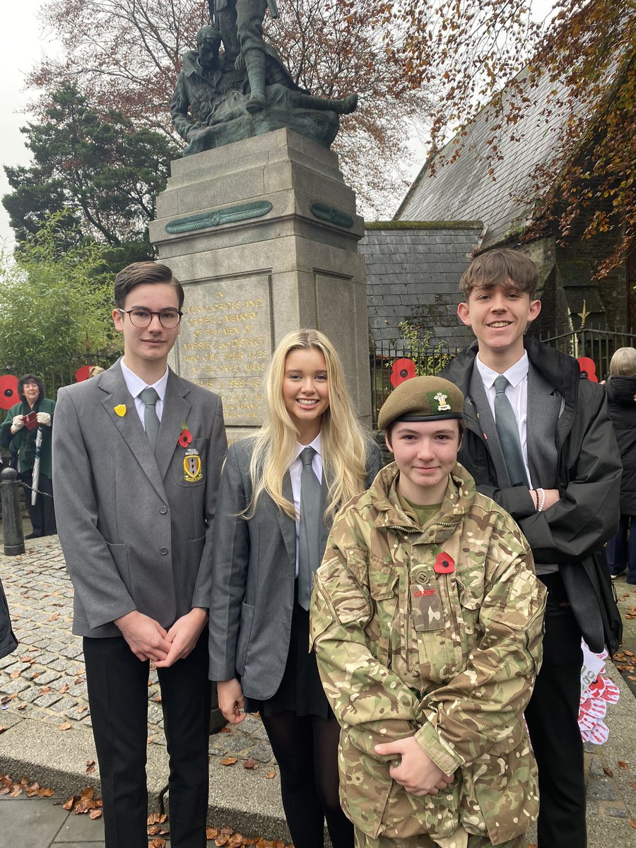 Thanks to all those who represented Maesteg School at the Remembrance service this morning. <a href="/MaestegSchool/">Maesteg School</a> #RemembanceDay