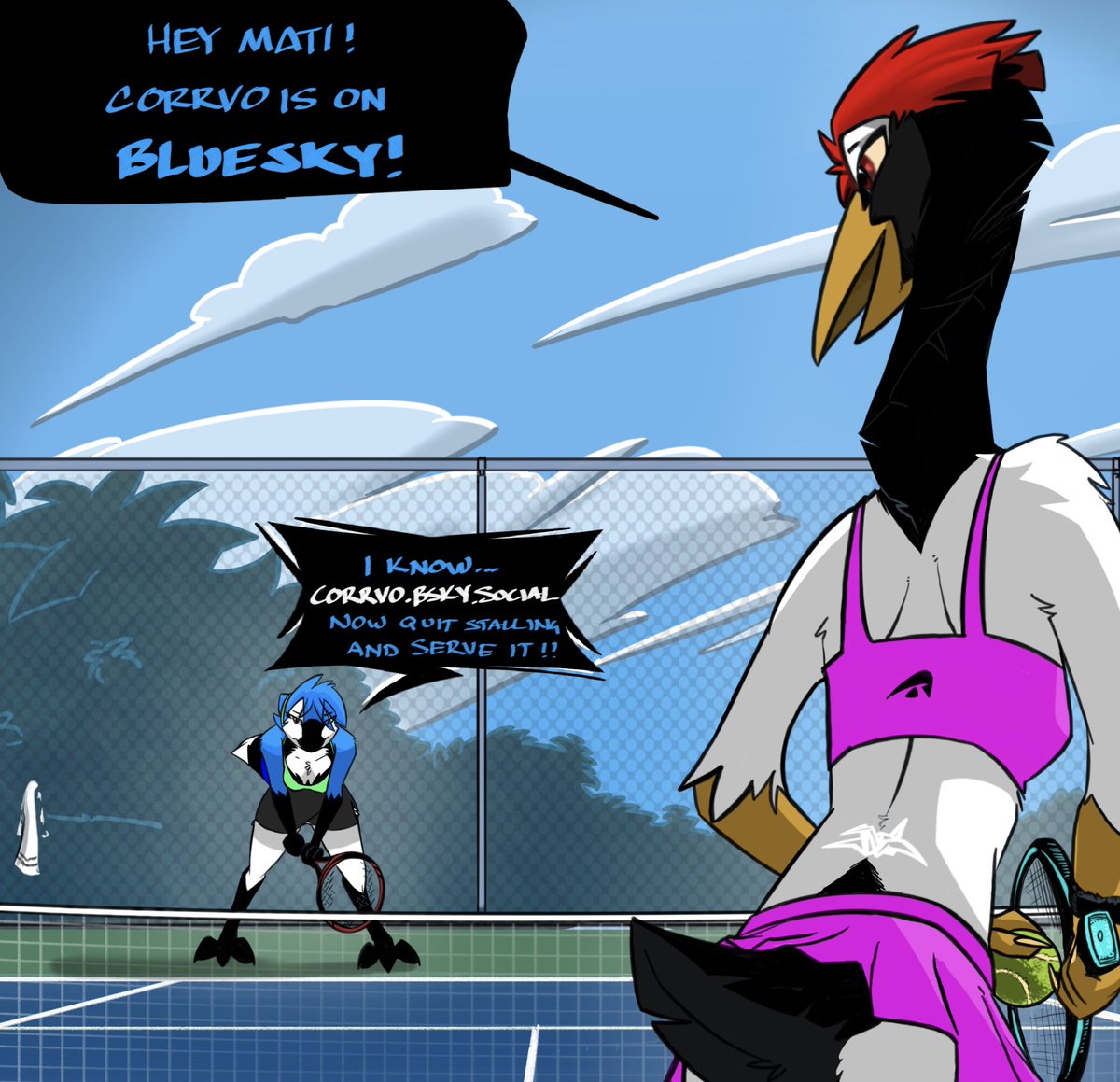 Just a friendly little tennis match