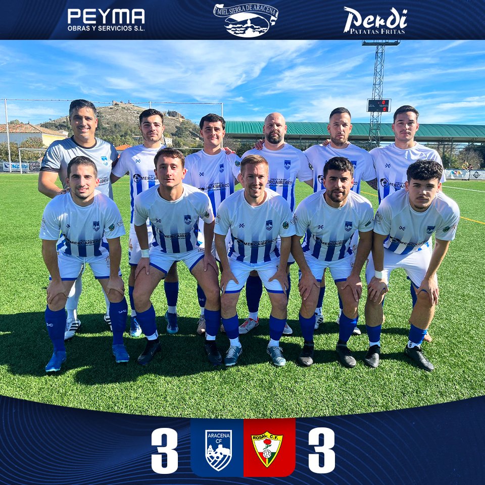 🔚 FINAL | 𝗔𝗿𝗮𝗰𝗲𝗻𝗮 3️⃣🆚3️⃣ Rosal
¡Reparto de puntos en el derbi serrano cargado de goles! Con gol de Jorge Franco y doblete de <a href="/Hugodb86/">Hugo</a>