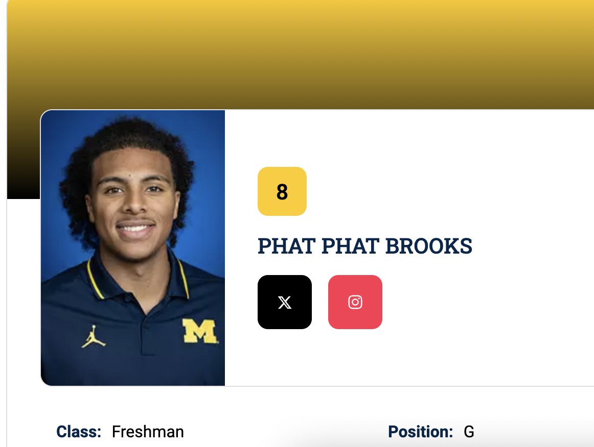 Phattyman's new favorite player of the 2024-'25 NCAA College Men's College Basketball season <a href="/umichbball/">Michigan Men's Basketball</a>