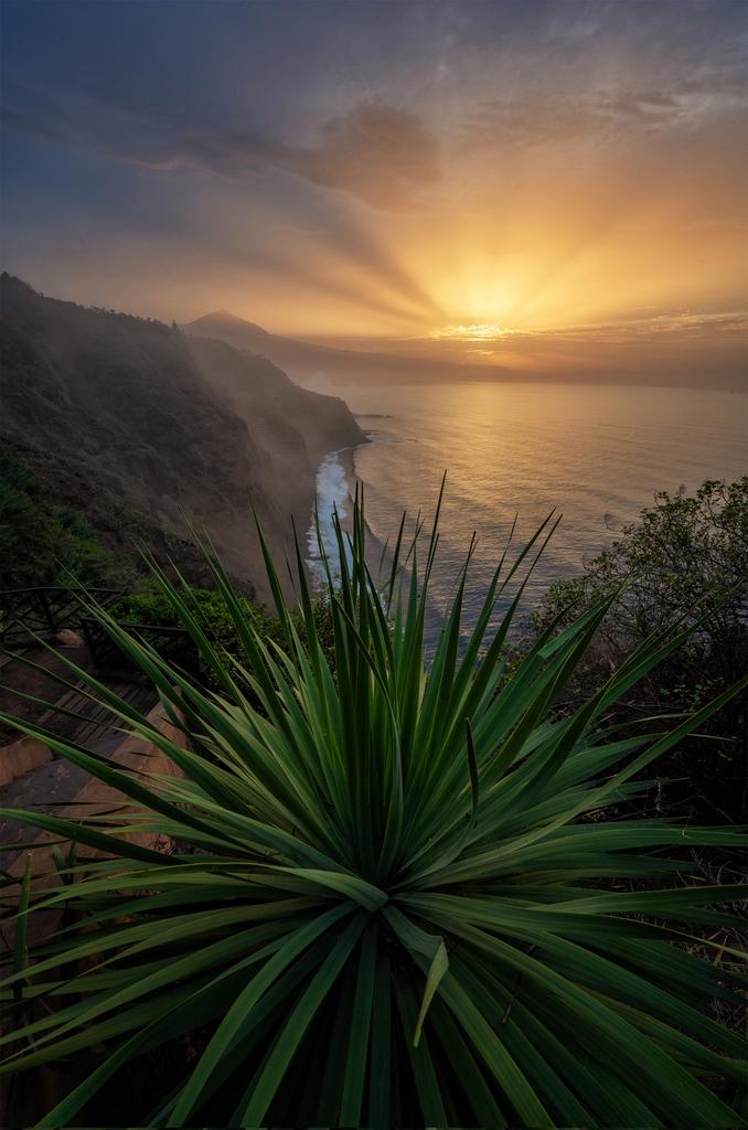 El viernes el atardecer fue de lo más completo, justo antes del candilazo estos rayos crepusculares tiñeron la escena de una luz preciosa
#Tenerife #Canarias #Teide