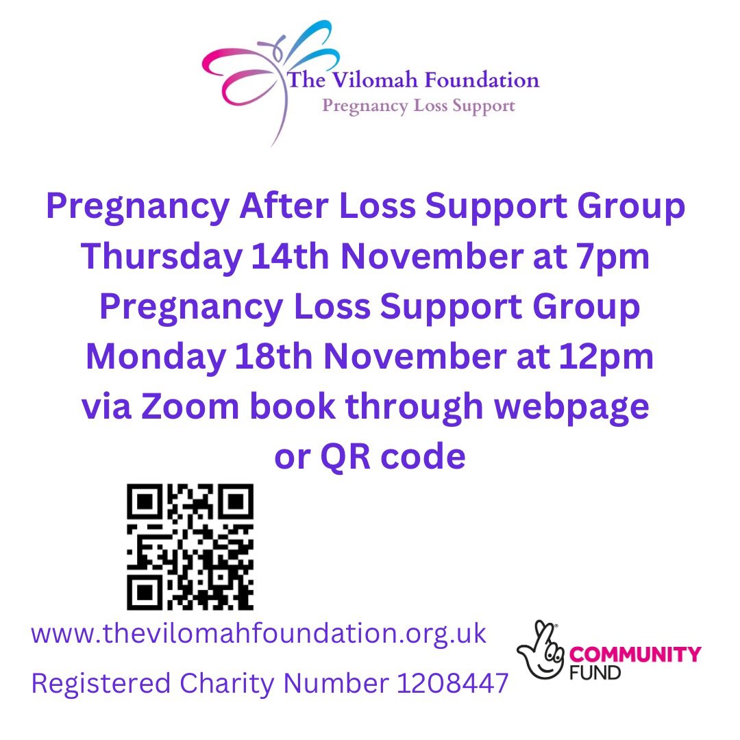 TheVilomah's tweet photo. Join us in a safe and supportive environment for those who have experienced #anxiety #bereavement #support #grief #BrumHour #Wellbeing #selfcare #PregnancyLoss #babyloss #miscarriage #ectopicpregnancy #molarpregnancy #recurrentmiscarriage #secondtrimesterloss #pregnancyafterloss https://t.co/c3OB2srmQN