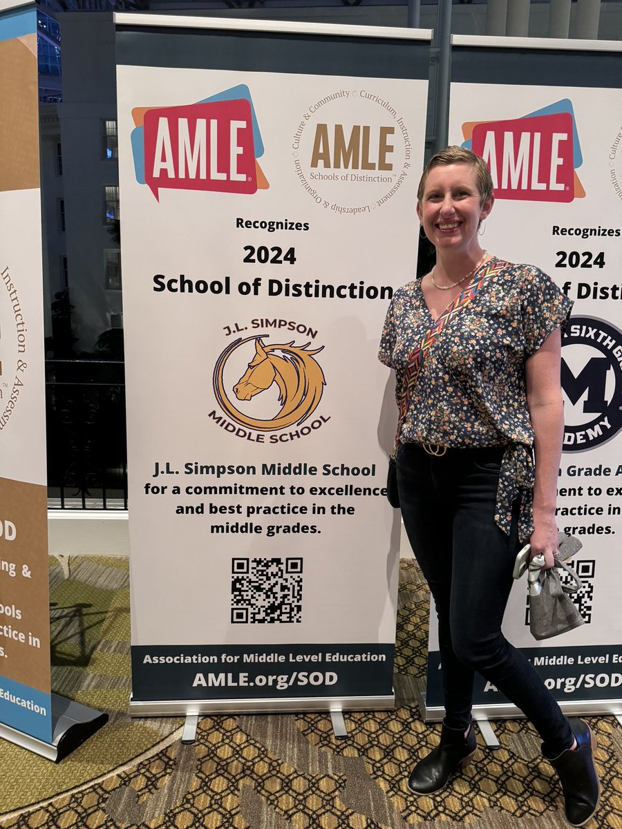 Celebrating with <a href="/JLSMS_Official/">JL Simpson MS</a> to receive the School of Distinction honor from <a href="/AMLE/">AMLE</a>. An incredible showcase of the heart work at Simpson, both past and present. <a href="/LCPSOfficial/">LCPS News</a> @Martinez_LCPS