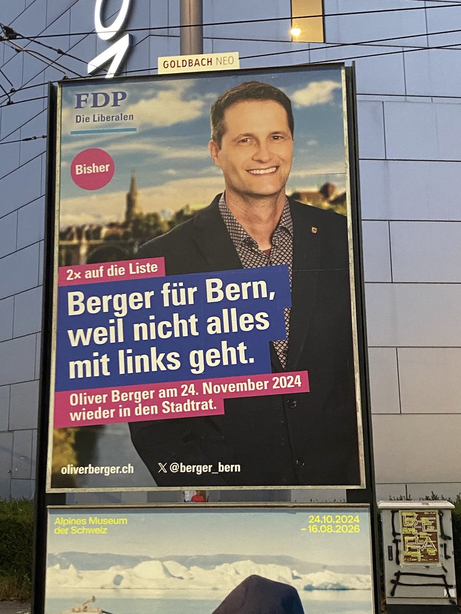 Am 24.11.24 sind Wahlen in der Stadt Bern. Es ist Zeit für einen Wandel. Danke für Ihre Stimme!