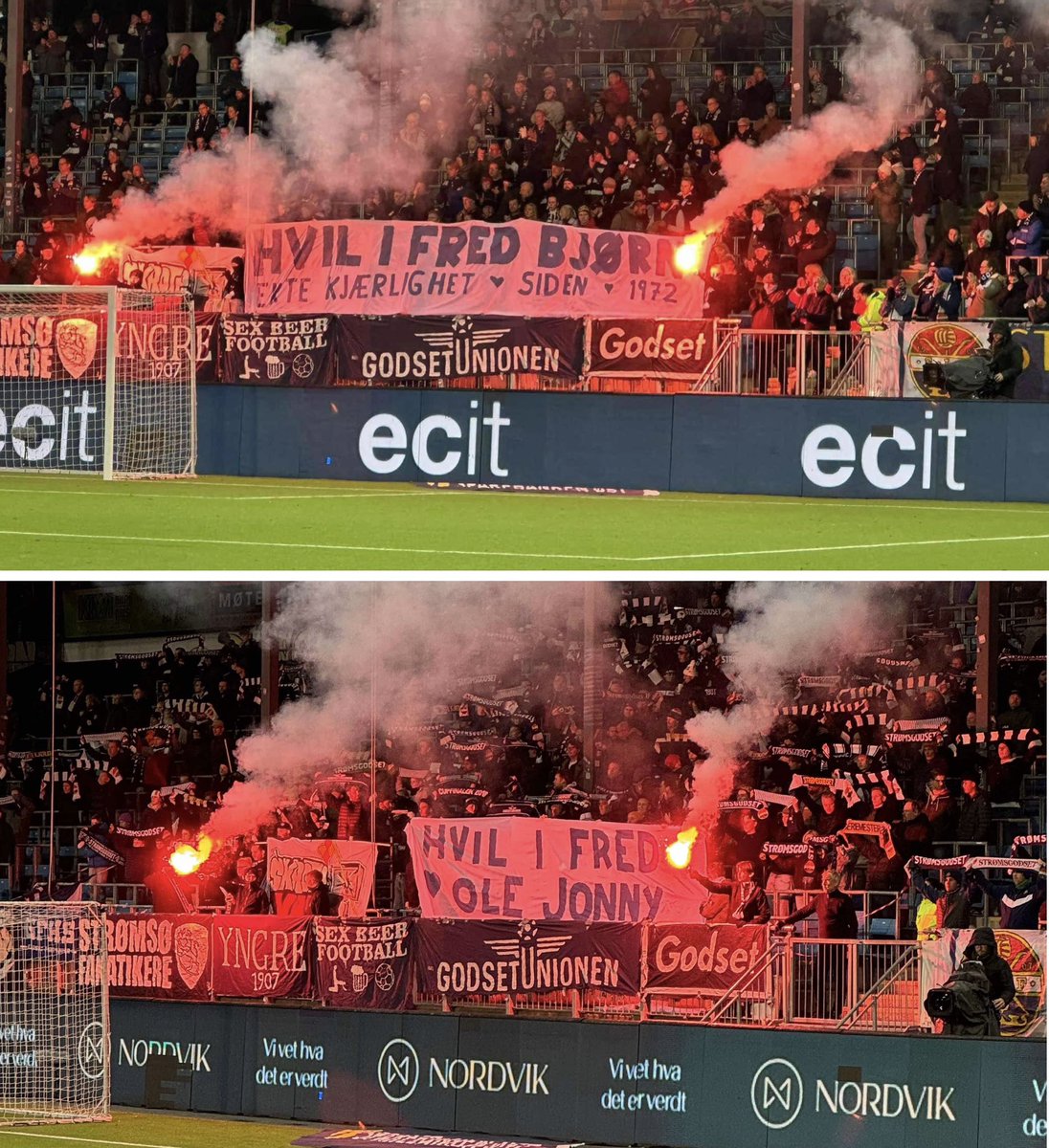 Himmelen har fått to nye engler. Kveldens seier feires for våre to falne legender!