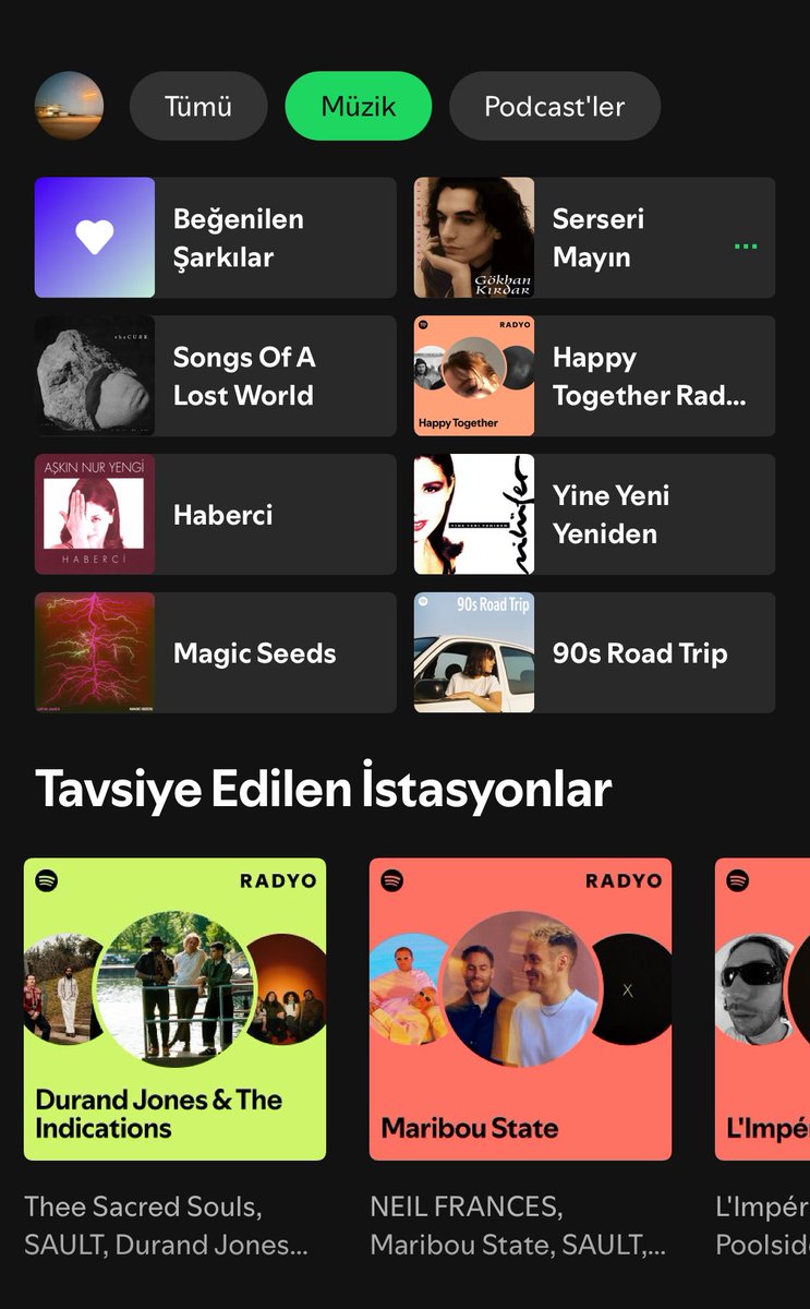 hewruewr's tweet photo. yüreğiniz yetiyorsa spotify anasayfanızı atın https://t.co/MPyumqBDFP