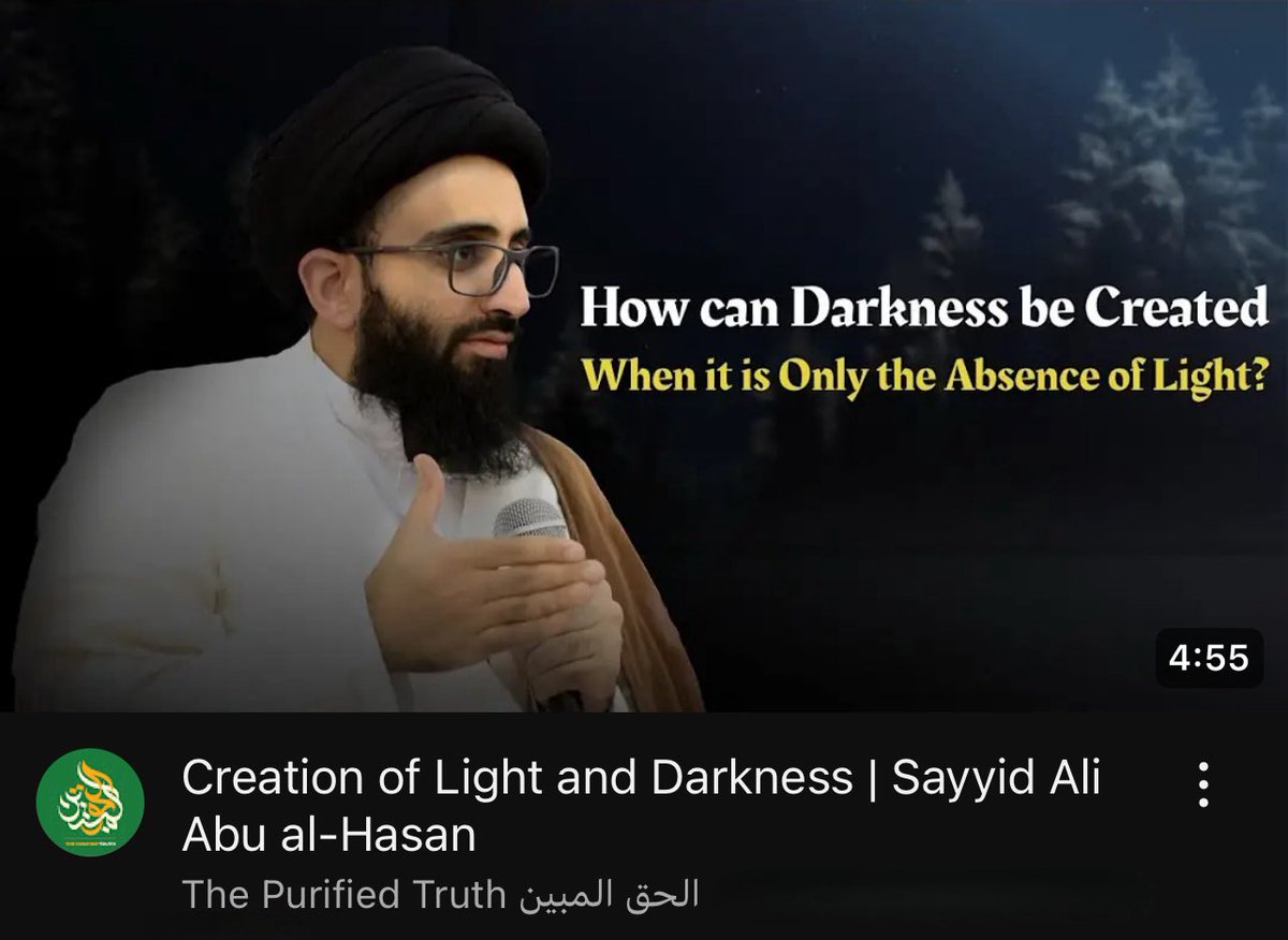 purifiedtruth's tweet photo. Creation of Light and Darkness | 
Sayyid Ali Abu al-Hasan

https://t.co/rd5surrtZI https://t.co/9UfDZiOVvs