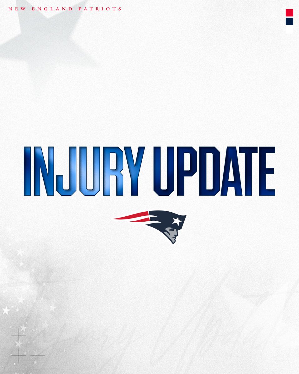 Patriots injury update: DB Marcellas Dial Jr. (head) is questionable to return.