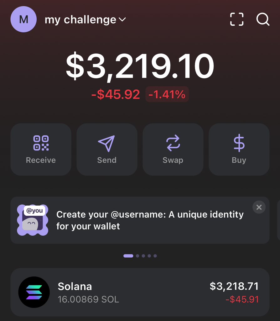 16 $sol to 1000 Solana challenge

giving 3 people 1 solana 

to join in on the challenge

just like, retweet and follow 

join my tg and let’s print crazy

#bitcoin #solana