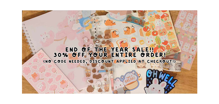 HappyHelloArt's tweet photo. END OF THE YEAR SALE IS HAPPENING!! Happy shopping :) https://t.co/UroVesXyWa
