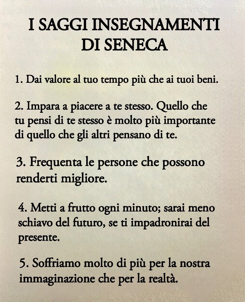 Poesiaitalia's tweet image. 5 saggi insegnamenti di Seneca