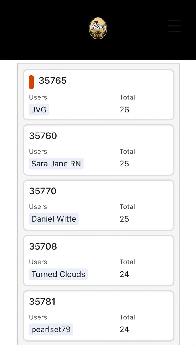 Fantasy Goose tweet media