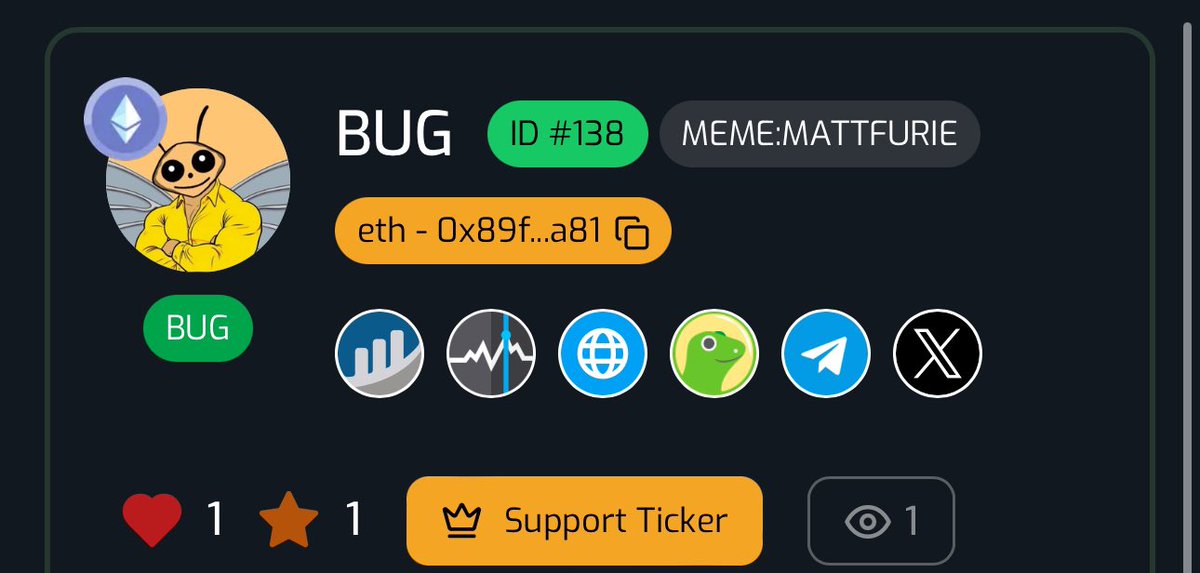Pablo_cro's tweet image. Let’s welcome @0x89bug  to tickertrending.com/ticker/BUG

#tickertreding  #Bug 🫡