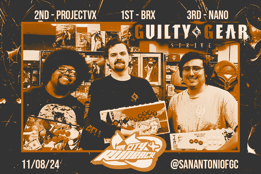 Top 3 photos from River City Runback #14 this past Friday at Otaku Cafe for Guilty Gear Xrd Rev2 and Guilty Gear Strive!