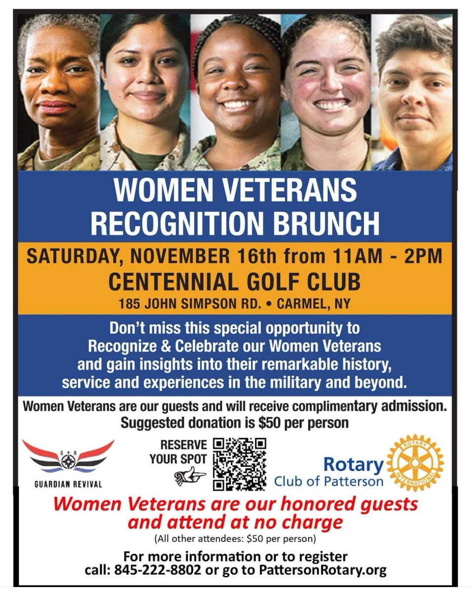 Time to celebrate and honor our Woman Veterans at this event sponsored by <a href="/PattersonRotary/">Patterson Rotary</a>
