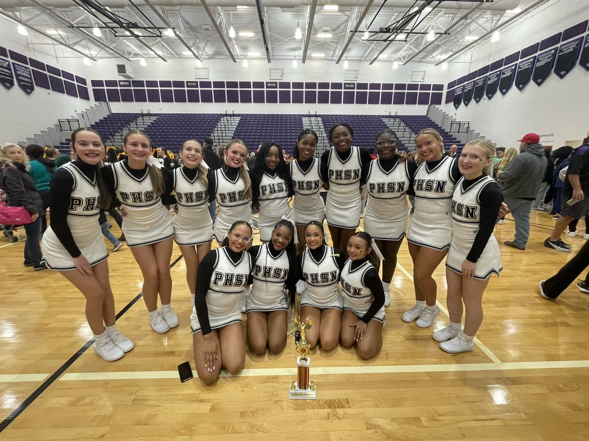 PHSN_Cheer's tweet image. What an awesome day to be a Panther!! 🩶📣🏆 Lakeview taking home 2nd place and Pick North taking home 1st place at OASSA Invitationals! 🎉🐾 #WeArePN @PNAthletics
