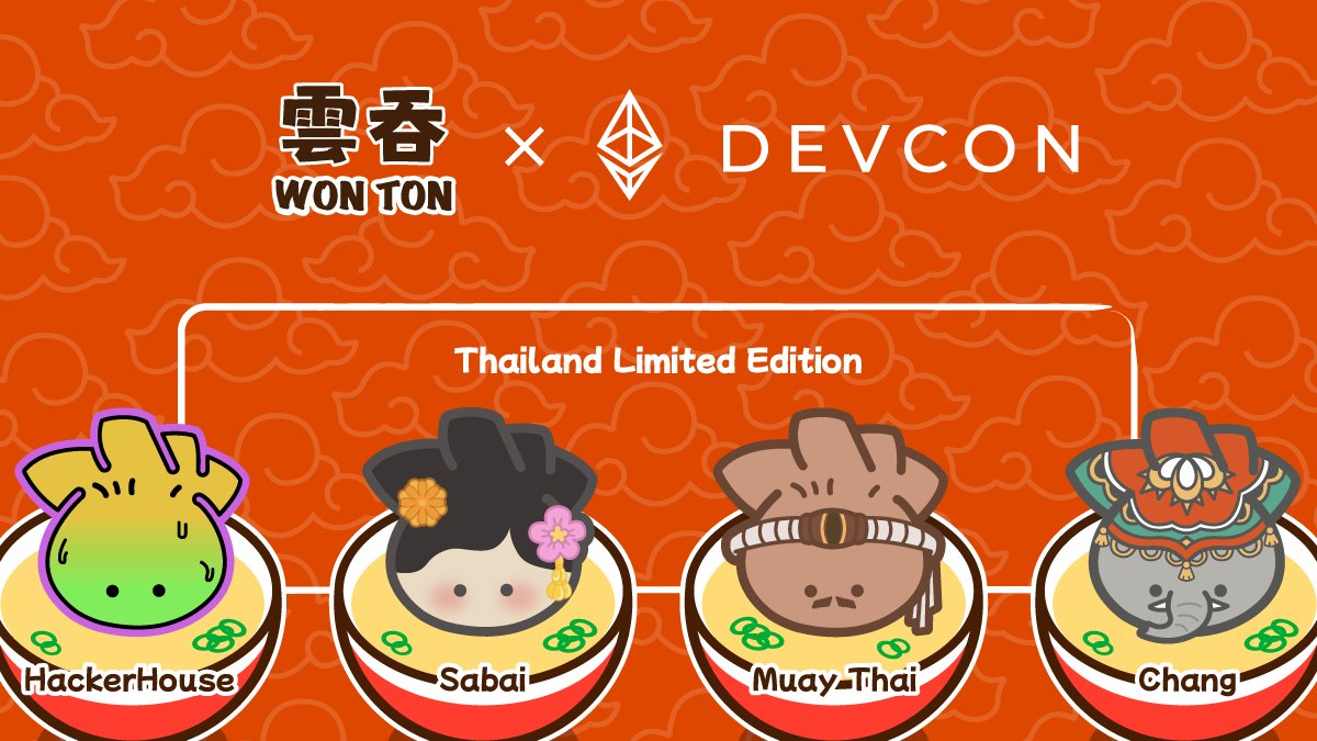 WONTON ๐ฅ (@wontonorg) on Twitter photo ๐น๐ญ๐ฅ #WONTON x Devcon - Naa Rak Maak (Cute) Edition
๐ Exclusive only during <a href="/EFDevcon/">Devconnect ARG</a> in Thailand!
๐ดโจ For a limited time, draw 4 unique #WONTON collectibles in Paper, Silver, and Open League packs.
๐ฅข Dive into this special aroi maak (delicious) edition, served up by none ๐น๐ญ๐ฅ #WONTON x Devcon - Naa Rak Maak (Cute) Edition
๐ Exclusive only during <a href="/EFDevcon/">Devconnect ARG</a> in Thailand!
๐ดโจ For a limited time, draw 4 unique #WONTON collectibles in Paper, Silver, and Open League packs.
๐ฅข Dive into this special aroi maak (delicious) edition, served up by none