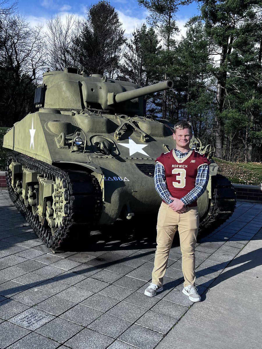 Thank you <a href="/NorwichFB/">Norwich Football</a>, had a great day on the campus and seeing the facilities! <a href="/CoachPJ_Arcuri/">P.J. Arcuri</a> <a href="/THEcoachRussell/">Bill Russell</a>