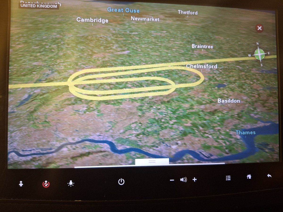 James Downs (@james_al_downs) on Twitter photo Looks like our plane circled over Essex a few times Looks like our plane circled over Essex a few times