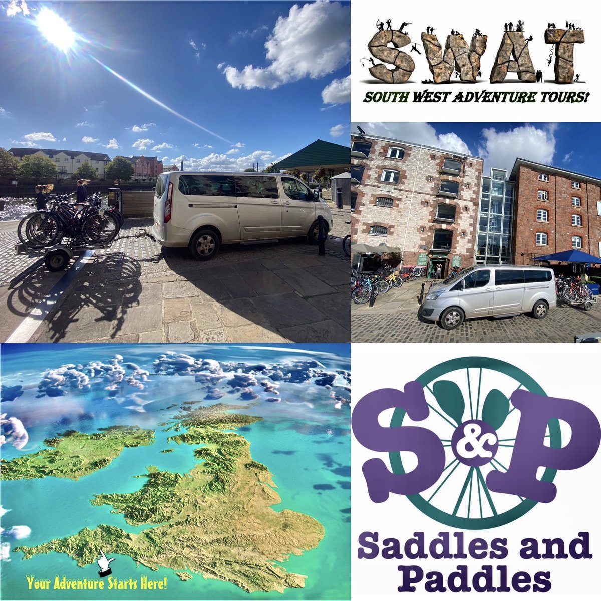 A lovely group of cyclists (with bikes hired from the super folks down at Saddles and Paddles) and transported to Ilfracombe Harbour for the start of the Devon Coast To Coast Cycle Trail and then collected from the finish point at Plymouth..👍🙂
